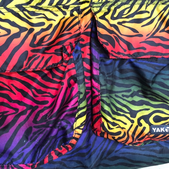 Yak Pak Rainbow Tiger Print Shoulder Bag Zipper Closure - Picture 4 of 6